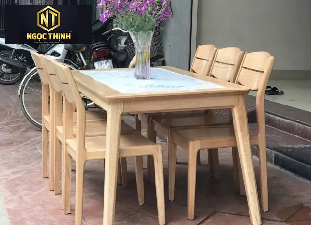 BỘ BÀN ĂN GỖ CHỐNG MỌT MỐC